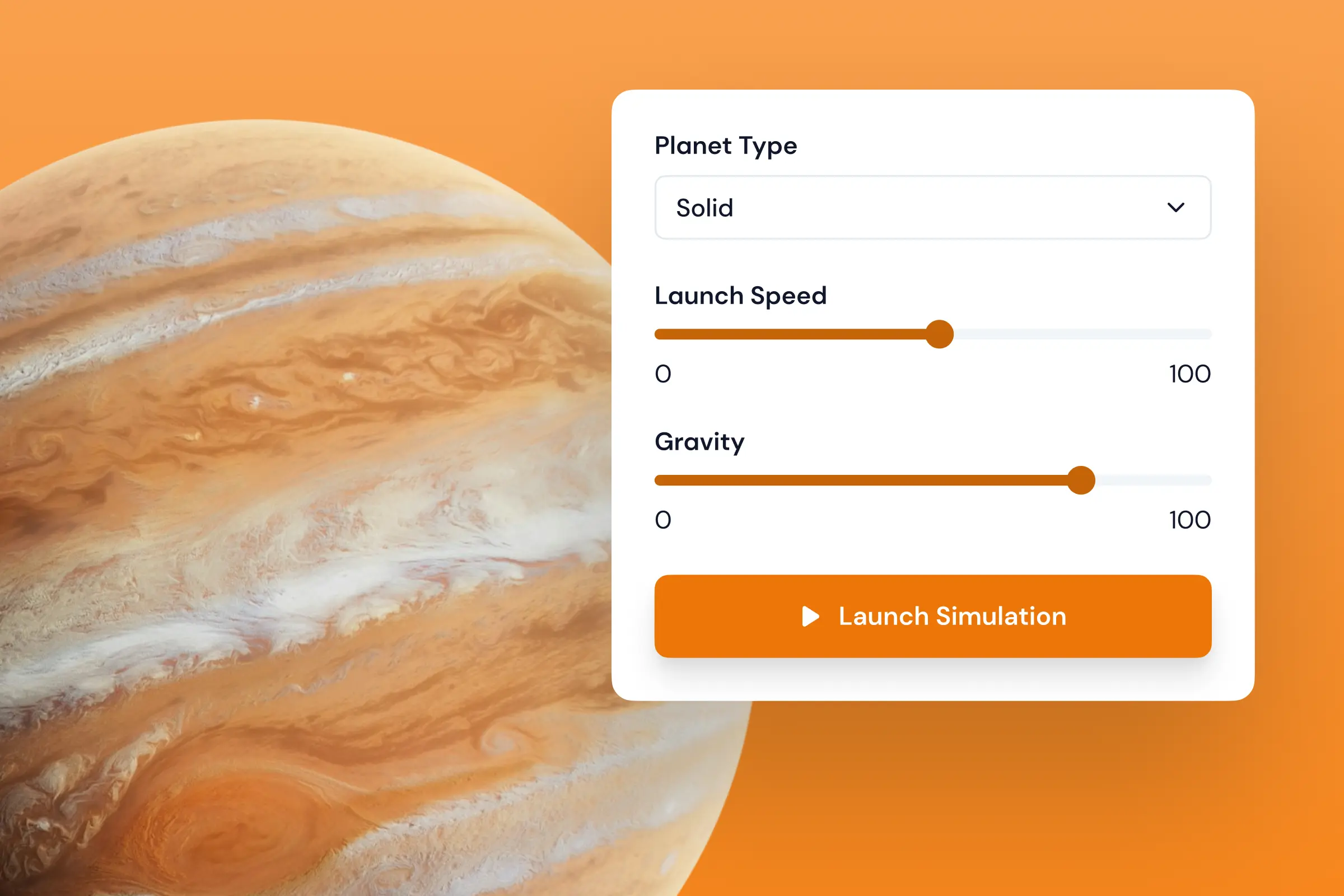 Interactive STEM simulation interface