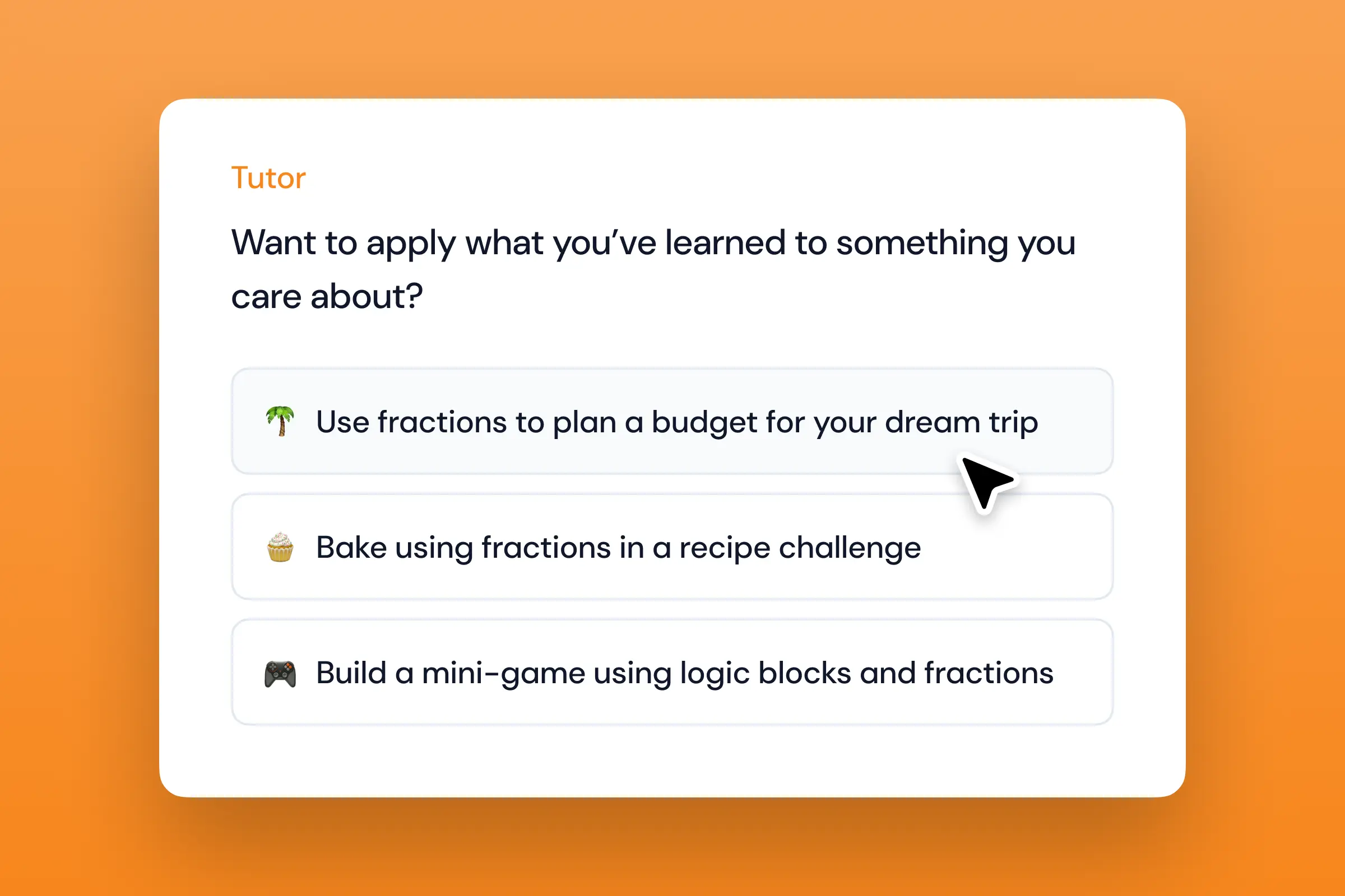 Personalized learning dashboard