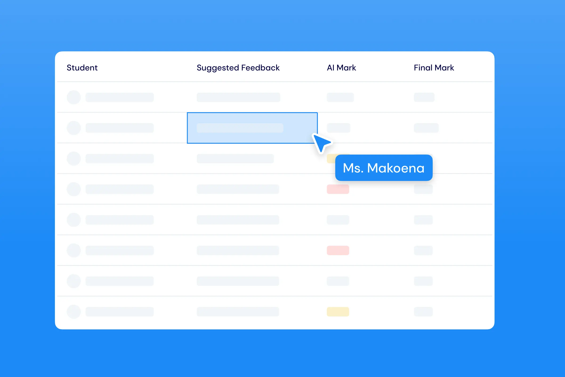 Educator using AI-assisted assessment tools